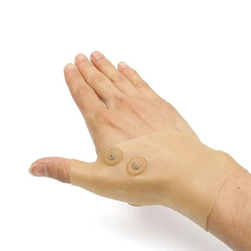 1 шт. Магнитный лечебный наручный палец поддерживающие перчатки ремни ручной массаж Силиконовое давление артрит Tenosynovitis боль рельефная перчатка