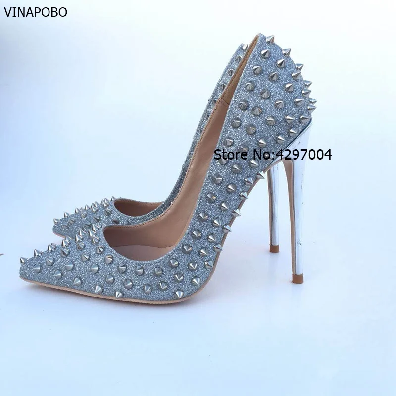 2018-NEW-PU-leather-high-heeled-lady-pumps-Rivet-pointed-toe-woman-party-shoes-slip-on (1)