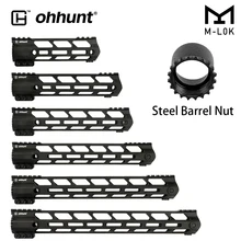 Тактический свободный поплавок M-LOK Handguard Picatinny Rail MLOK стиль стальной бочонок гайка для M4 M16 AR15 охота с петлей поворотное отверстие