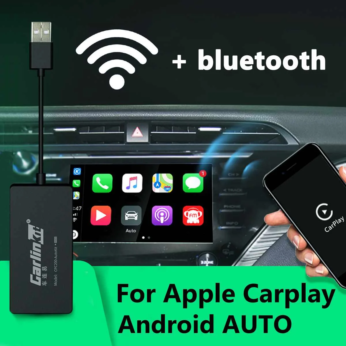 Беспроводной CarPlay Smart Link Carlinkit USB для Apple Внешний порт CarPlay для Android навигационная система проигрывателя палка с Android авто