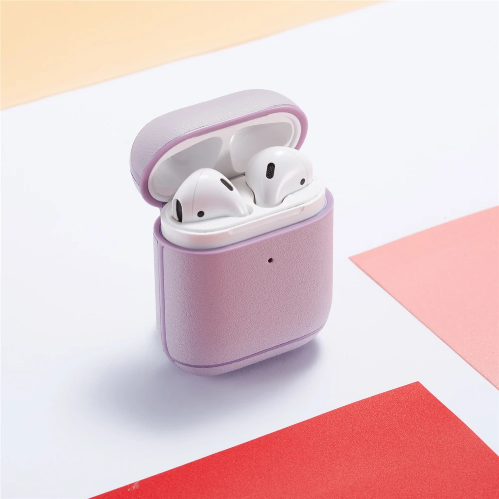 Для AirPods кожаный чехол высокого качества для беспроводных наушников Защитный чехол Аксессуары для Airpod кожаный чехол 2 1 Универсальный