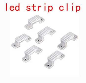 

100pcs /lot LED Strip Connector Silicon clip For 8mm 10mm Width SMD3528 SMD5050 Light Strip Flexible Light Strips fixing holder
