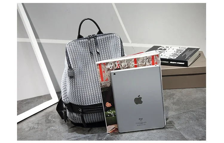 Breathable grid Women Backpack Large Capacity School Bags for Teenage Girls anti theft backpack for travelling female Shoulder Bags (18)