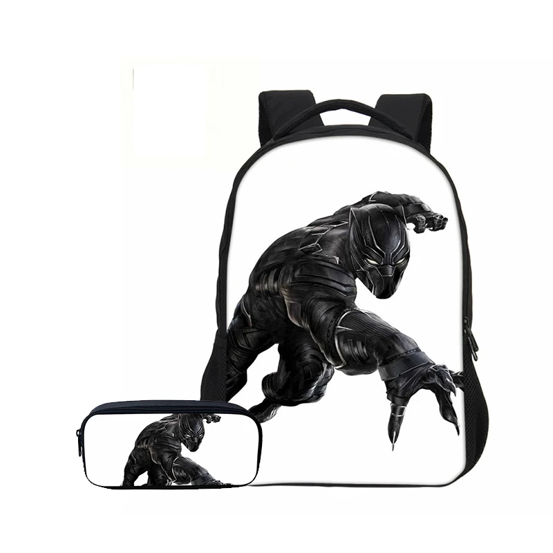 

Black Panther Prints Backpacks For Men Women Fashion 3D Pencil Case Teenage Bookbag Boys Shoulder Bags Set Casual Mochila