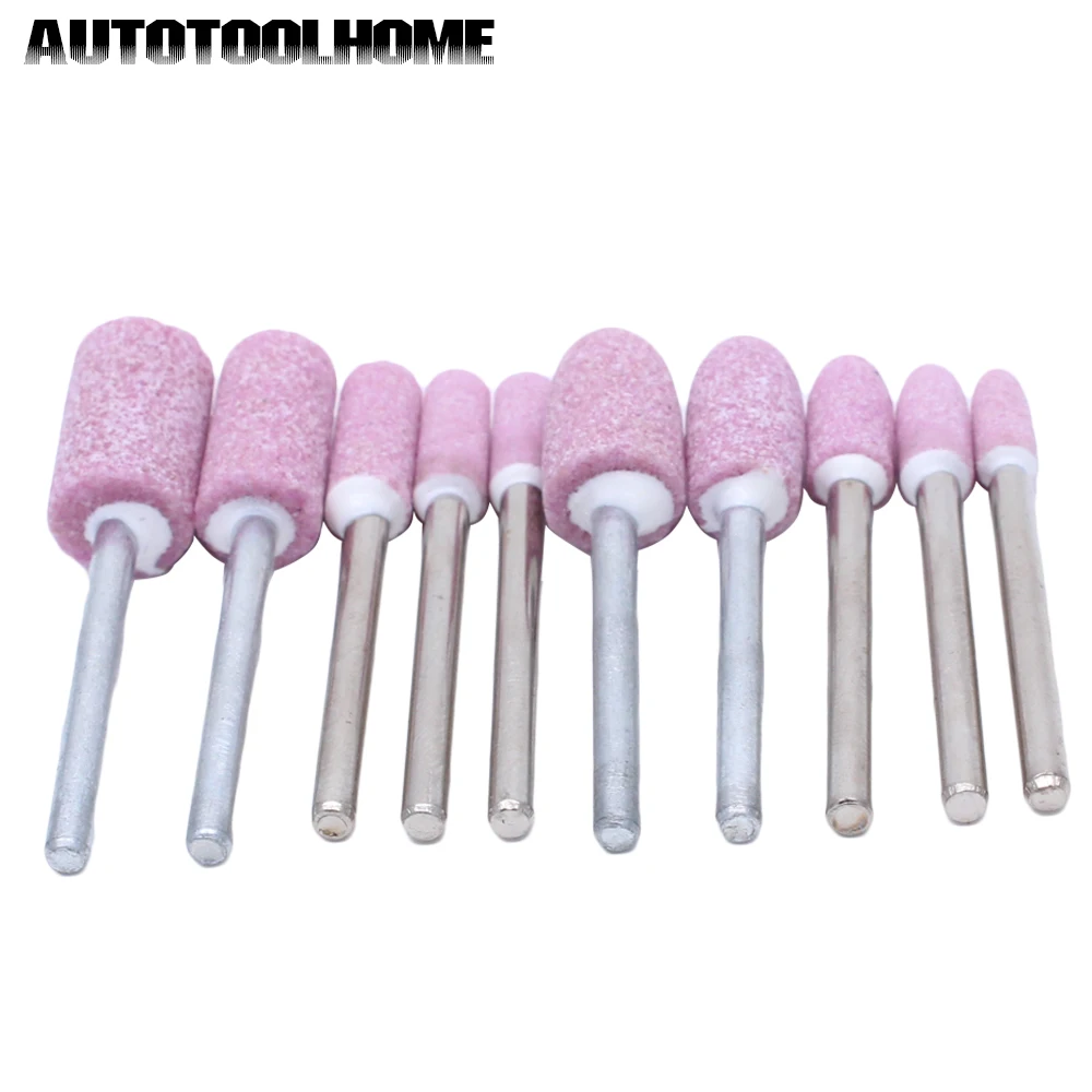 AUTOTOOLHOME 10 шт. абразивный монтажный камень цилиндрический для Dremel 3000 4000