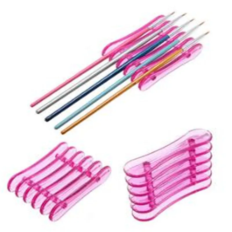 

2017 Nail Art Brush Holder Set Pen Displayer Stand Tools Acrylic UV Gel Brush Rest Holders for Nail Decorations