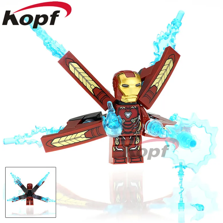 

50Pcs D009 INFINITY WAR Captain America Iron Spider Proxima Night Iron Man Building Blocks Model Bricks For Children Gift Toys