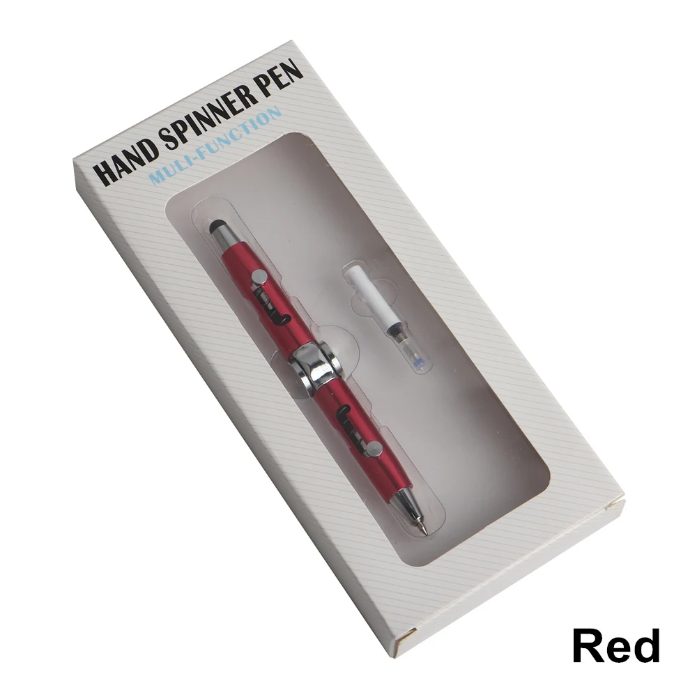 1 комплект Многофункциональный 3 в 1 Спиннер ручка антистресс высокая скорость и сенсорный экран ручка для пенспиннинга для тревожности людей - Цвет: red