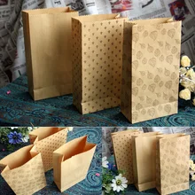 3 шт пустые/цветок/Листья крафт-бумажные пакеты для доставки хлеба и еды бумажные пакеты для Конфета попкорн Подарочный пакет для дня рождения