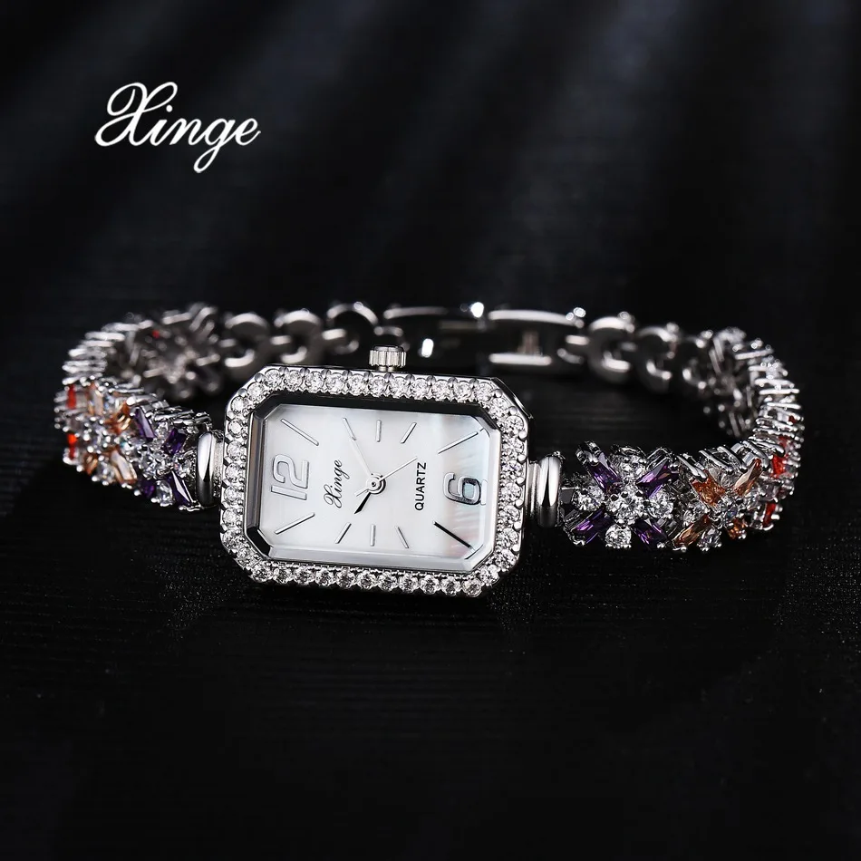 

Xinge Luxury Watches For Women Band Zircon Gemstone Bracelet Wristwatch Fashion Ladies Dress Watch Dropshipping Relogio Feminino
