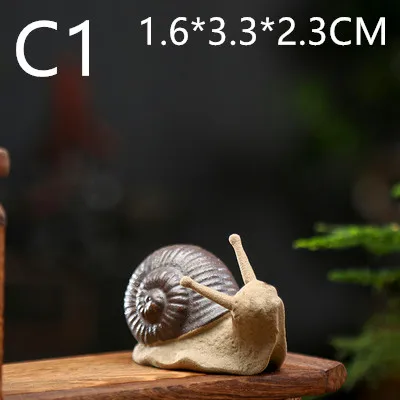 Garden Animals Ceramic Snail Bonsai Micro Landscape Garden Decoration Outdoor Potted Landscaping Decoration Garden Ornaments - Цвет: C1