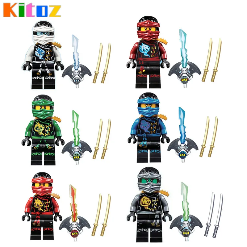Lloyd,Kai,jay,Cole,Nya,Zane Mini Figures Lord Garmadon fit lego Ninjago Ninjas 