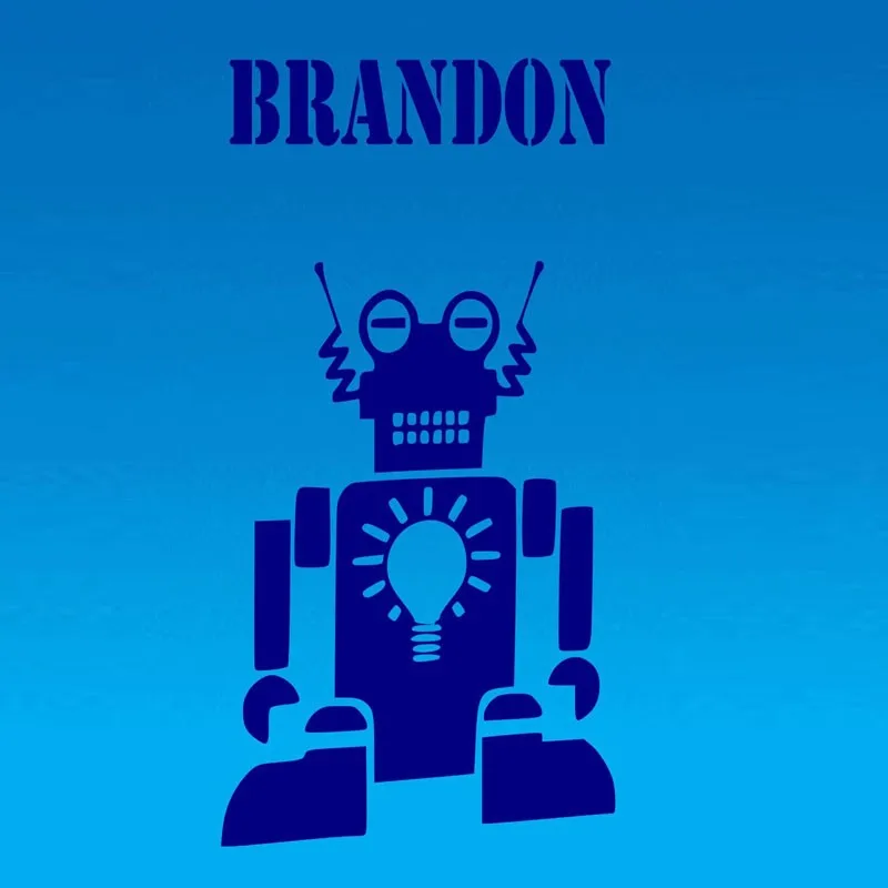 Customized-Name-Robot-Wall-Stickers-Home-Decor-DIY-Removable-Wall-Decals-Vinyl-Stickers-Kids-Room (1)
