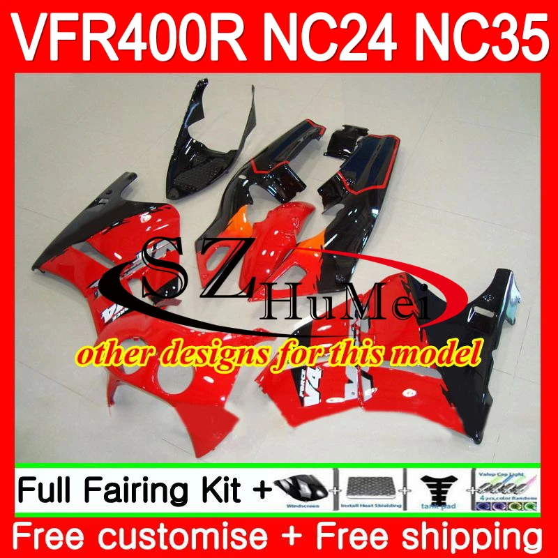 RVF400R для HONDA VFR400 Р РЎРў NC24 VFR400R 87 88 94 95 96 красный желтый 125SH. 20 NC35 V4 VFR 400R 1987 1988 1994 1995 1996 обтекателя