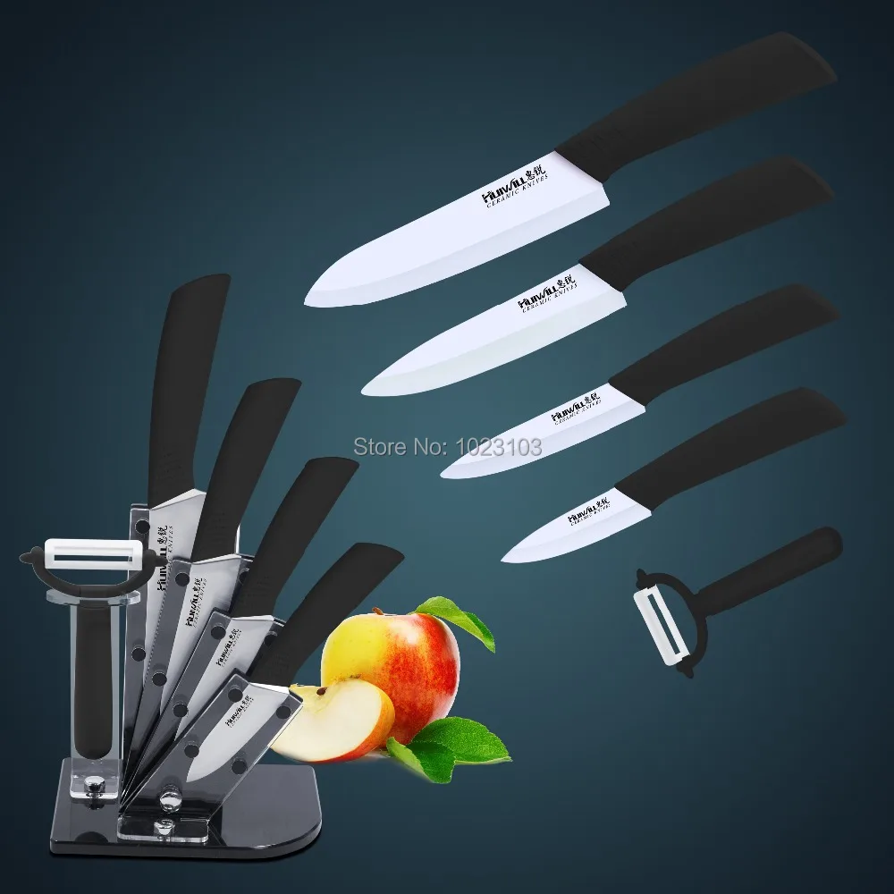 Ceramic knife/Knife set, Gift Set 3"+4 "+5 "+6 "+Ceramic peeler +Acrylic holder Free Shipping