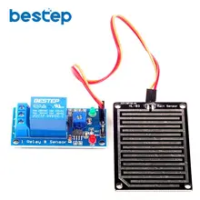 1 шт. 5 в модуль контроллера капли дождя с релейным модуль датчика дождя листва влаги