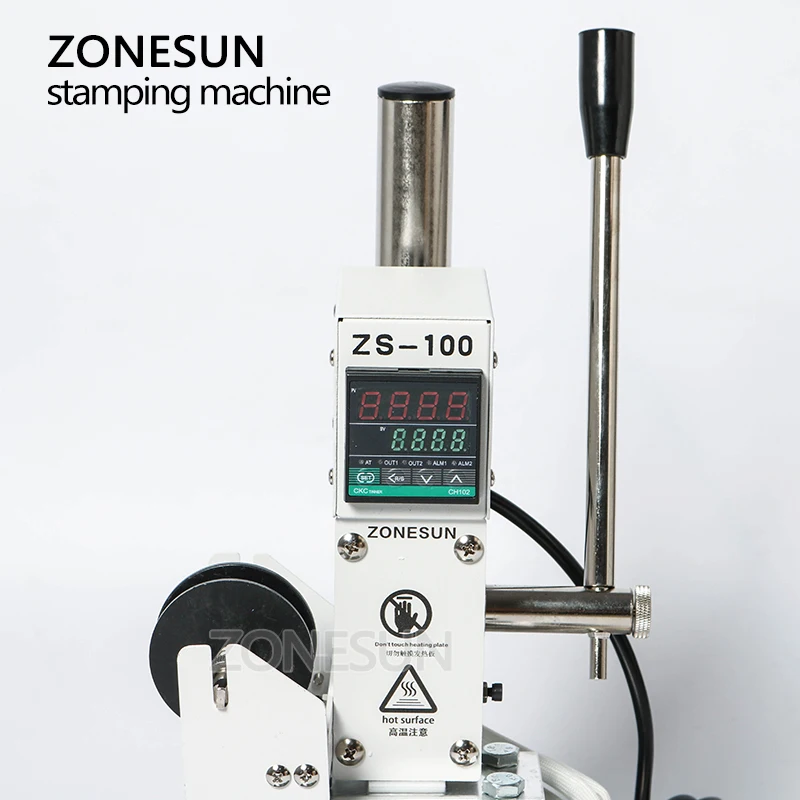 ZONESUN машина для горячего тиснения фольгой с логотипом на заказ ручная