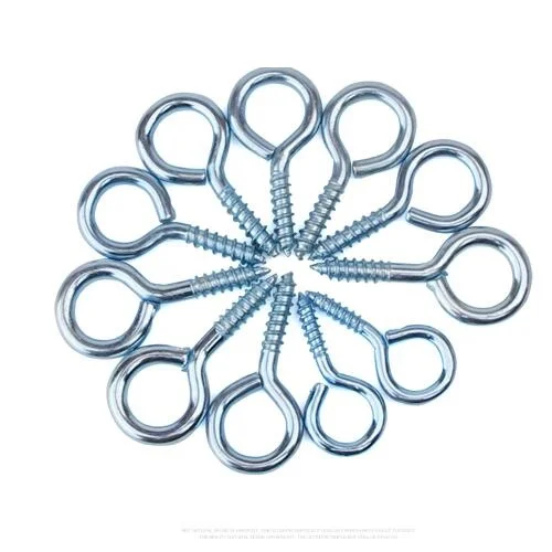 

4.7*42mm 10pcs galvanized silver Eye Ring Pin Screw Rings Hand Tighten self tapping screws