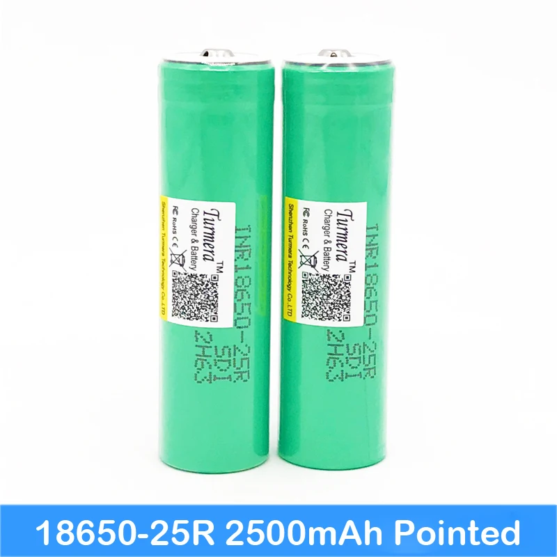 100% оригинальный 18650 2500 мАч аккумулятор INR1865025R 3 6 в разряд 20 А специальный для Turmera +