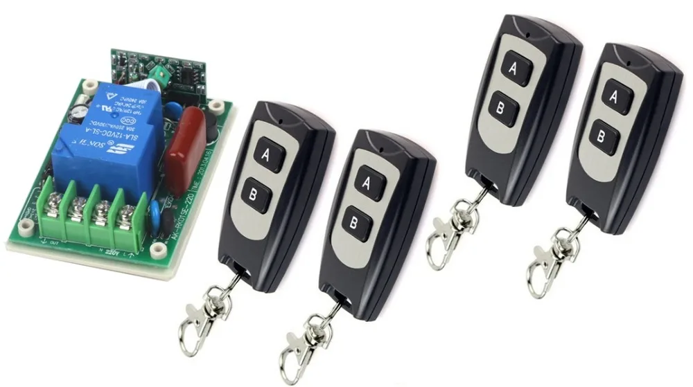 AC 220V 30A 3000W Garage/Roller/Sliding Gate Door Motor Wireless Remote Control Switch,Relay Switch,Rf Remote Control Receiver 6 pieces receiver 220v wireless remote control switch lamps water pump motor controller switch remote control switch