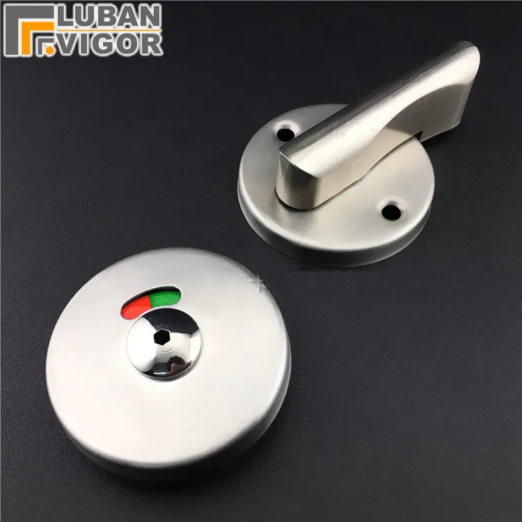 

Thick stainless steel Toilet partition flat door lock,Rotary switch,with Switch tips, Hardware Locks