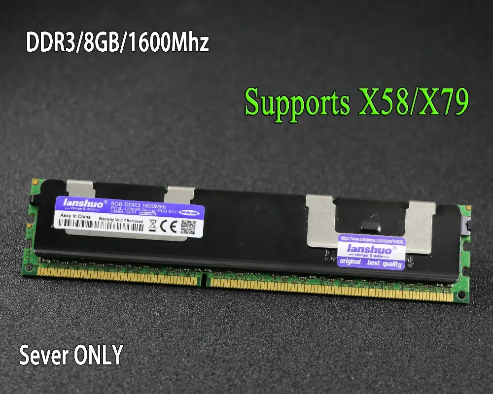 الأصلي شرائح 8 GB DDR3 1333 MHz 1600 MHz 1866 MHz 8G 1333 1600 1866 المبرد REG ECC الخادم ذاكرة عشوائية Ram 16 GB 16G يدعم X79 X58