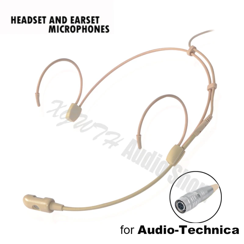 For Audio Technica Гиперкардиоидная конденсаторная гарнитура, микрофон для Sennheiser EW 100 300 500 G 1 2 3 4, беспроводной микрофон для интервью, записи речи - Цвет: For Audio Technica