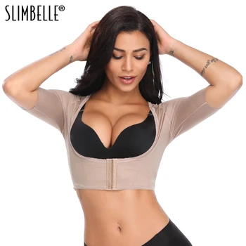 Upper Arm Compression Sleeves Post Surgery Top Body Shaper for Women Posture Corrector Crop Top Arm Shapers