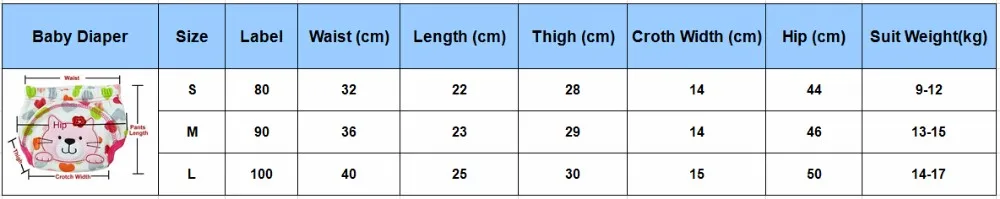 Хлопковые детские многоразовые подгузники, моющиеся тканевые подгузники, детские подгузники, детские подгузники для плавания, тренировочные штаны, 3 размера