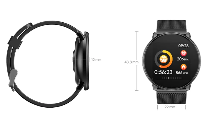 UMIDIGI UMI Uwatch Milanese Version 1.33 Inch 2.5D IPS Touch Color Screen Smart Watch Waterproof Support Custom Wallpaper Sport Mode for Android iOS