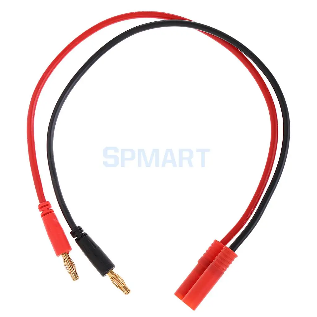 4.0 HXT Banana Charging Connector to 4mm Banana Plug Cable Adapter Lipo Battery 14AWG Lead 300mm