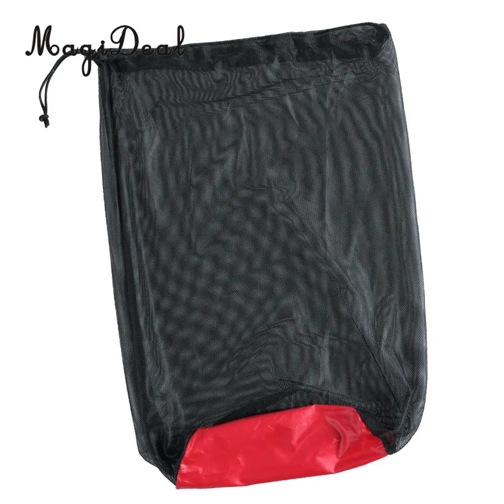 MagiDeal Ultra Light Mesh Stuff Sack Storage Bag for Tavel Camping Hiking Survival Fishing Boating Kayaking Canoeing Black