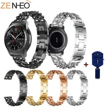 22mm watch band Stainless Steel Band for Samsung Gear S3 Classic/S3 Frontier Galaxy 46mm Watch Strap Metal Wristband For Gear s3 22mm stainless steel watchband tool for gear s3 metal clip band watch strap wrist bracelet for samsung gear s3 classic frontier