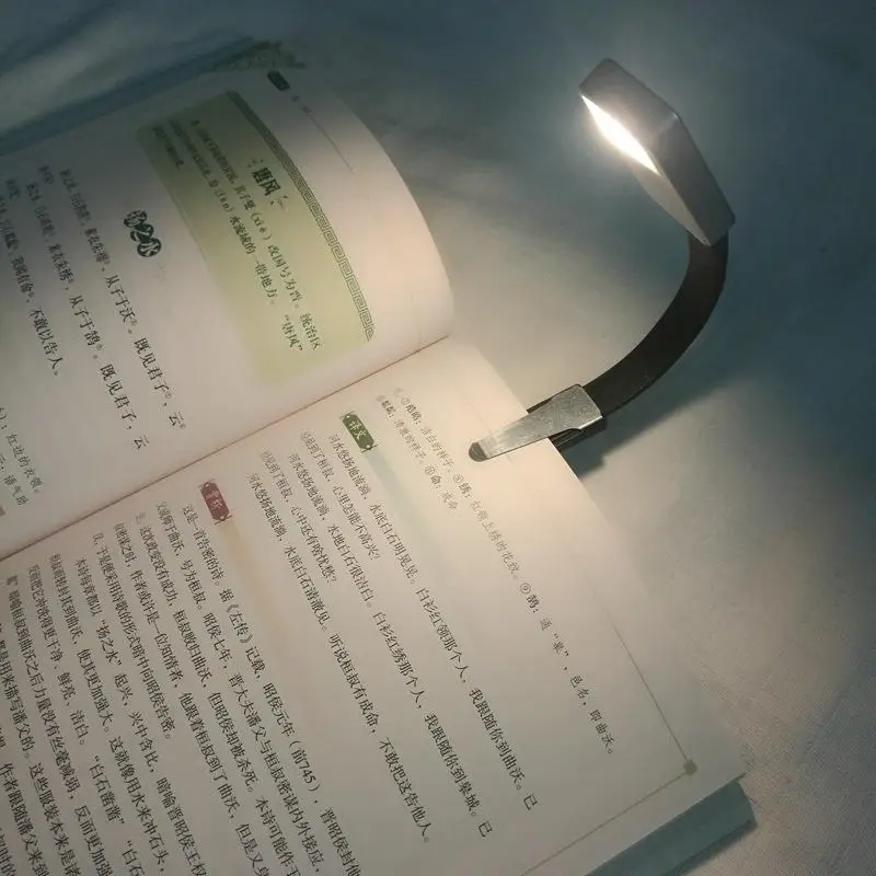 

Portable LED Reading Book Light With Detachable Flexible Clip USB Rechargeable Lamp For Kindle/eBook Readers