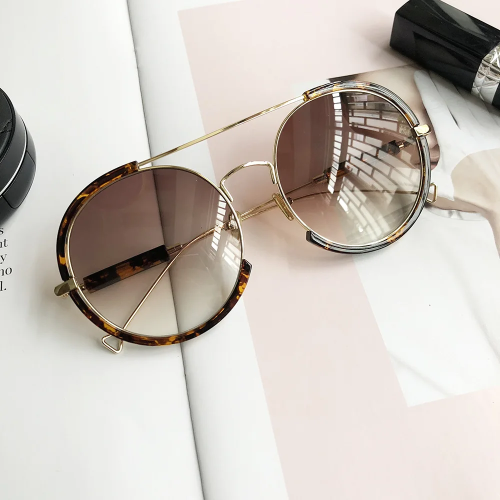 HBK, женские и мужские круглые солнцезащитные очки, новинка, круглая металлическая оправа, фирменный дизайн, зеркальные очки, Ретро стиль, женские и мужские солнцезащитные очки, UV400