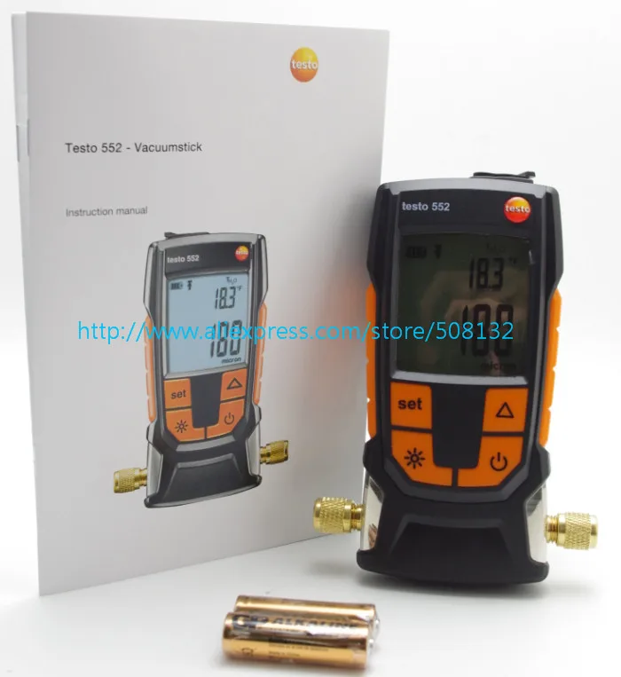 Testo 552 цифровой вакуумный манометр 0560 5522 вакуумный измерительный прибор 0-26,66 мбар