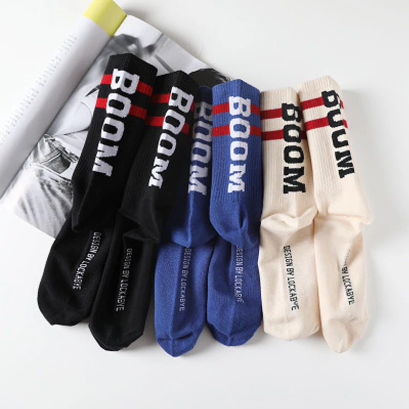 

Autumn And Winter Tide Brand Tube Socks Europe And The United States Street Hip Hop Skateboard Socks Personality Sports Socks