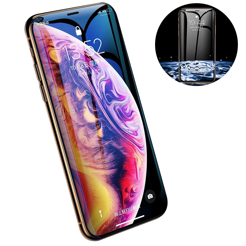 

10D Curved Tempered Glass Screen Protector for X XS Max 7 8 Plus Full Coverage Anti-scratch High-definition Protective Film