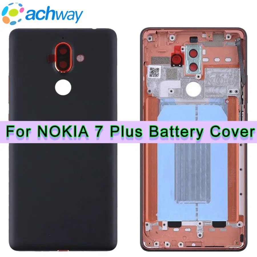 Новинка задняя крышка батарейного отсека для Nokia 7 Plus корпус заднего стекла +
