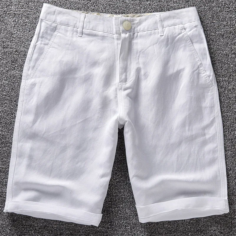 Promotion French Style Brand Casual Short Men Summer Linen Shorts Men Cotton Comfortable and breathable Mens Shorts Bermuda masculina Male