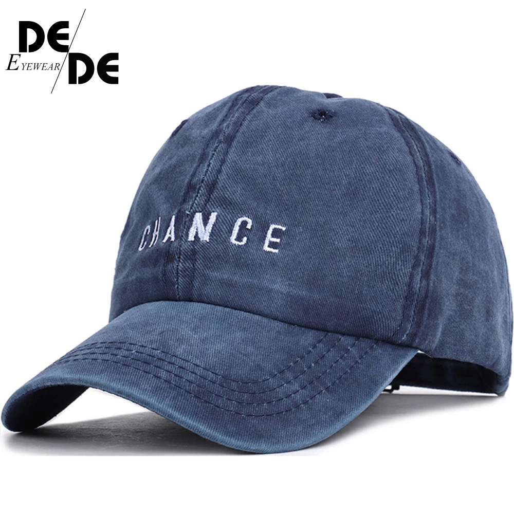 

2019 Fashion Retro CHANCE Letter Embroidered Baseball Cap Casual Hat Spring Man Woman Adjustable Snapback Washed Cotton Bone