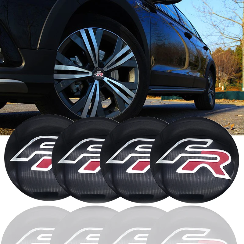 4 шт. 56 мм колпачки на колесные диски для Seat Leon FR + Cupra Ibiza Altea Exeo|Наклейки автомобиль|
