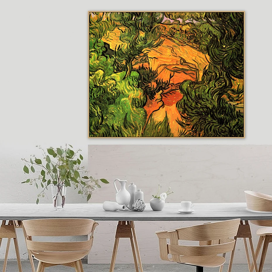 

Europe Classic Entrance to a Quarry Van Gogh Famous Master Artist Original Canvas Painting Print Living Room Wall Art Home Decor