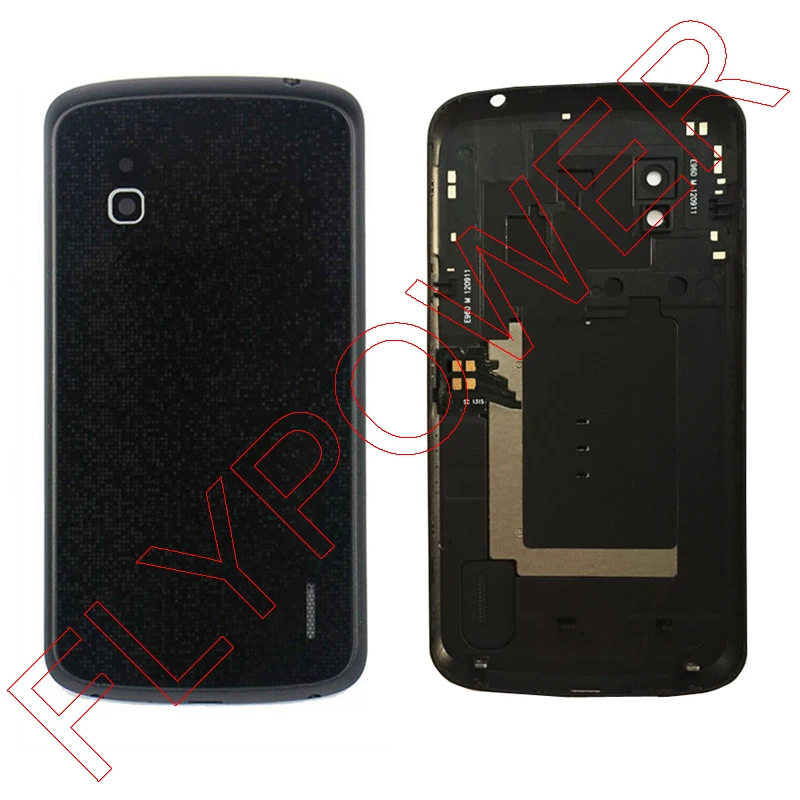 Для LG Google nexus 4 E960 задняя крышка батарейного отсека + NFC в Черный и белый цвета цвет