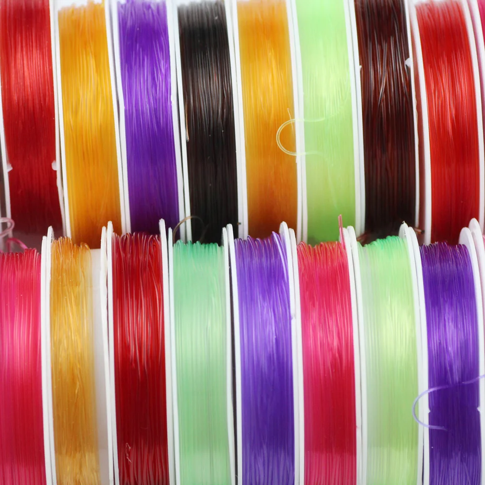 JHNBY красочные прозрачные эластичные Бисероплетение веревка шнур нить для DIY Ожерелье Браслеты ювелирных изделий