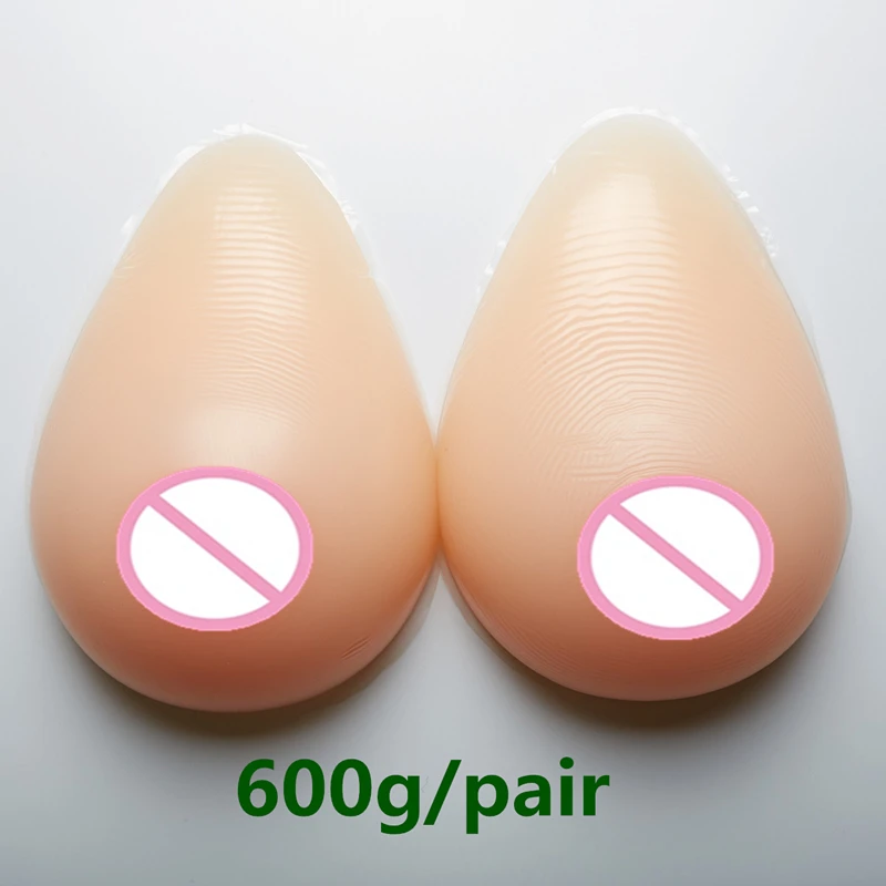 

B cup 600g/pair Artificial Silicone Breast Forms Fake Breast Mastectomy Enhancer Boobs
