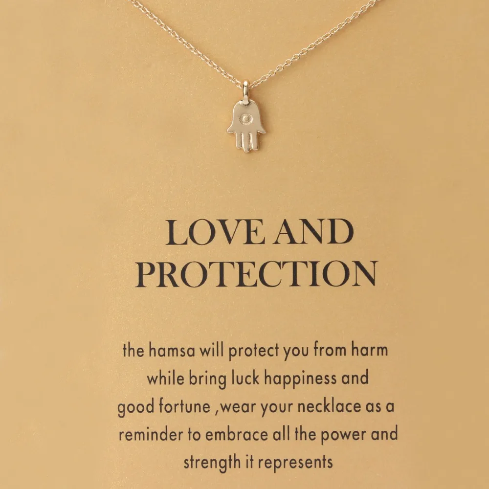 Oeil chanceux Hamsa main pendentif collier souhait carte clavicule chaînes déclaration collier femmes mode bijoux