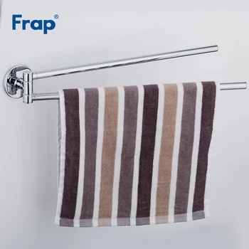 

Frap Silver Wall Viscose Mounted Stainless steel Double Towel Bars Bathroom Towel Hanger Bathroom Accessories Towel Rack F3812