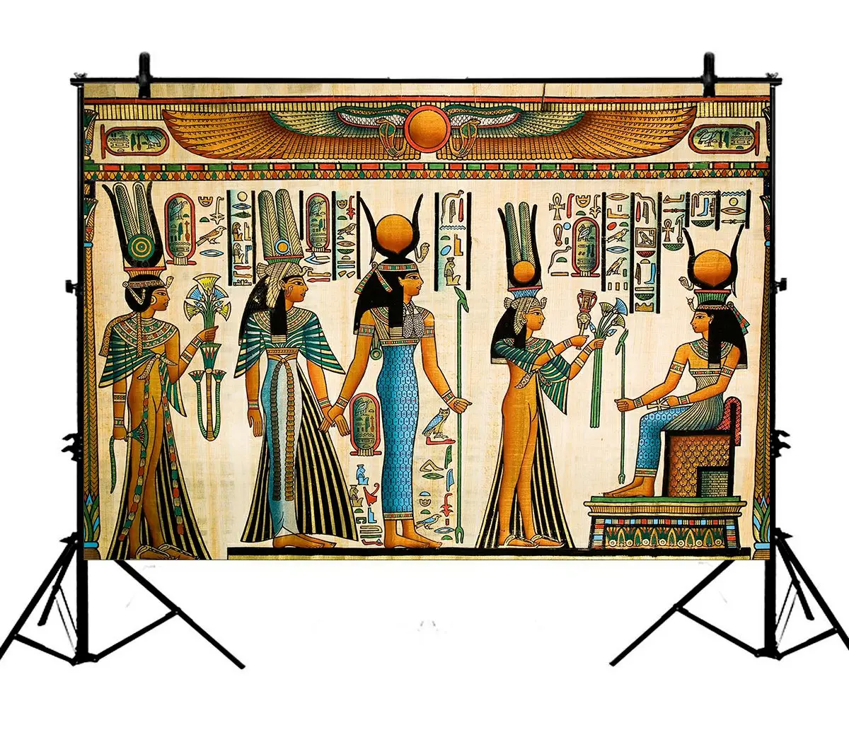 5x7ft Egyptian Mural Color Painting Drawing Wedding Party Polyester Photo Background Portrait Backdrop | Электроника