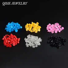 QIHE biżuteria 30 sztuk/partia Metal Rubber złoty/srebrny/czarny/kolorowe motyl klamra Pin czapki zapięcie agrafka...